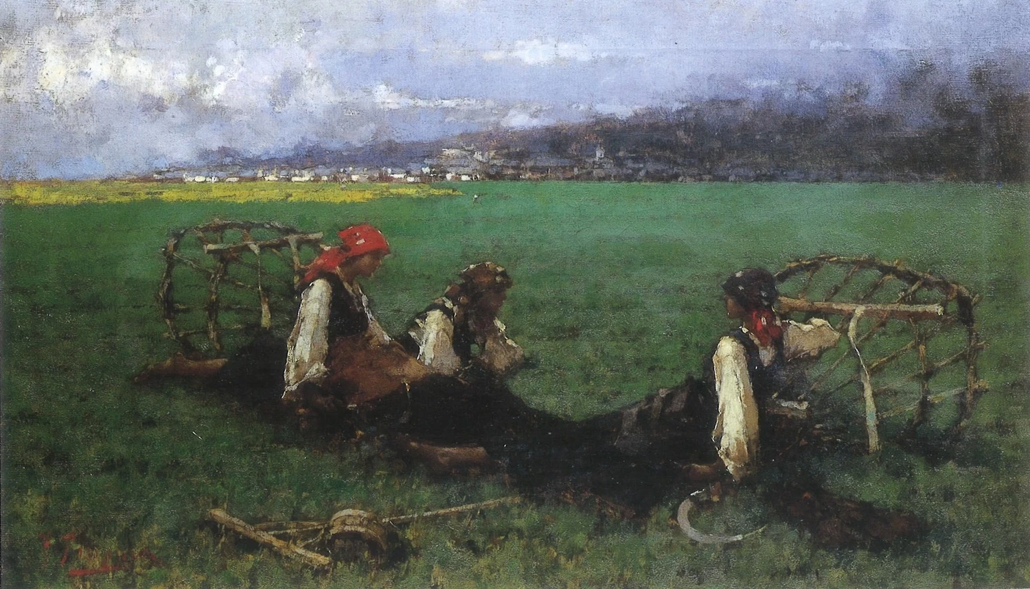 33-Francesco Filippini-Contadine in Riposo 